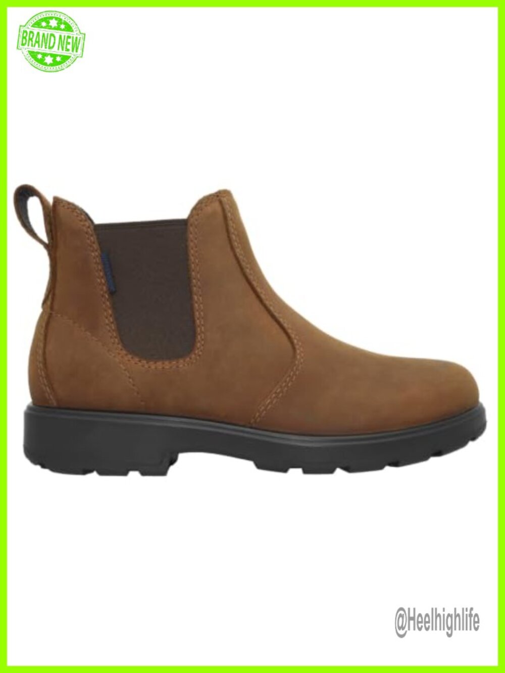 Waterproof Leather Chelsea Ankle Boots w/Rubber Outsole Memory Foam